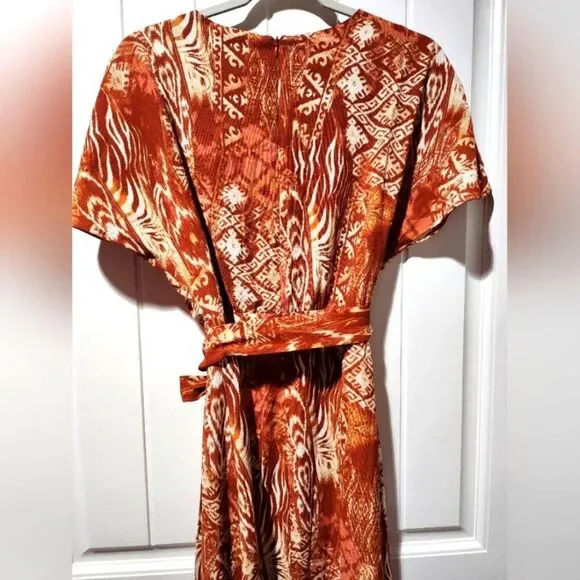 Versona Animal Aztec Faux Wrap Maxi Dress | Size Small - Picture 8 of 9